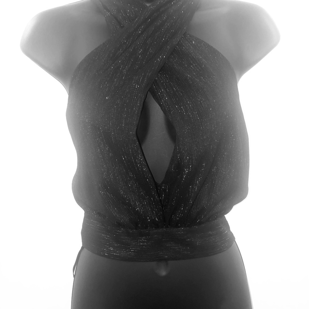 Bebe Cross Over Crop Top